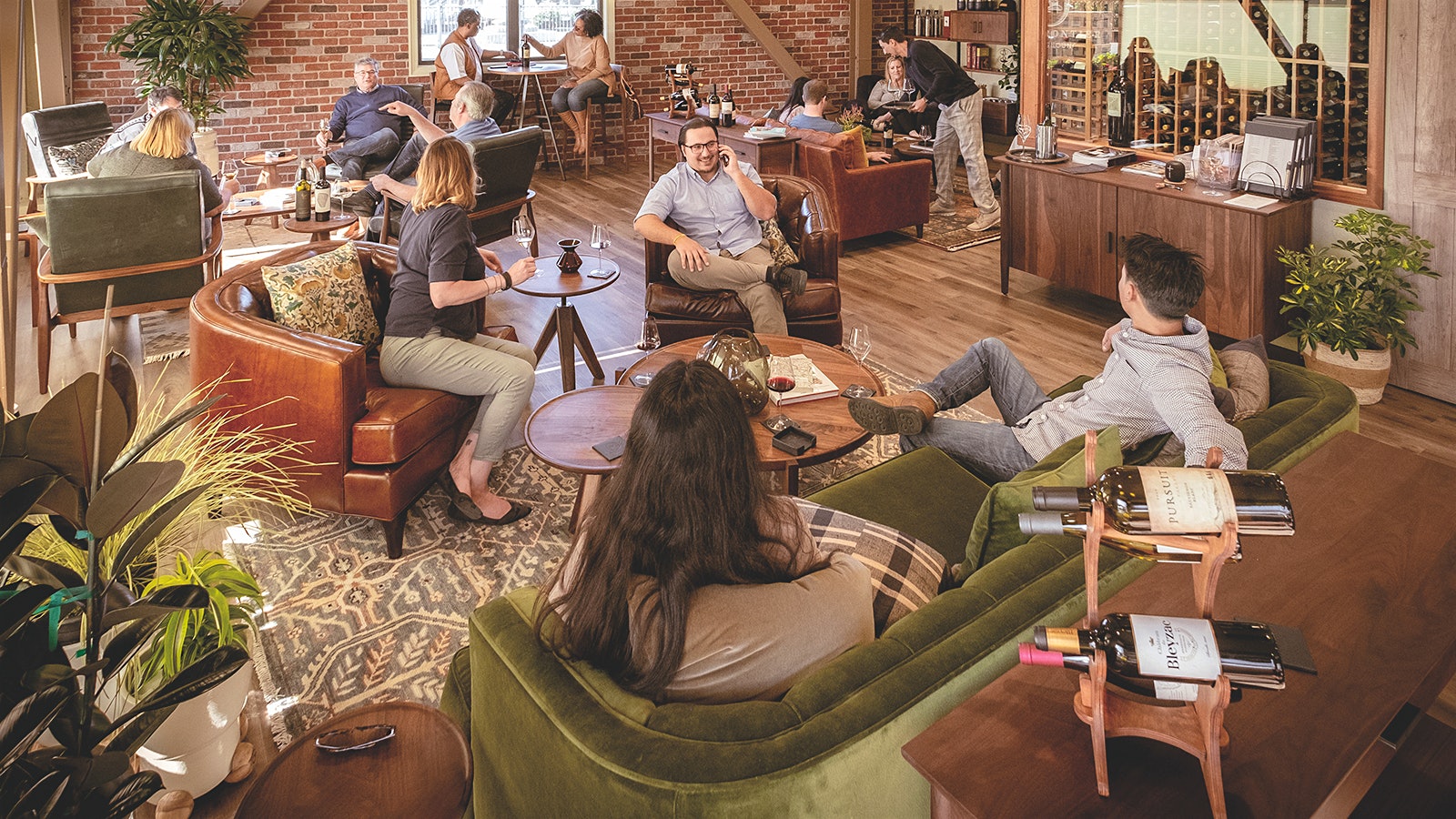 People enjoying themselves at the New Frontier Wine Co. tasting room